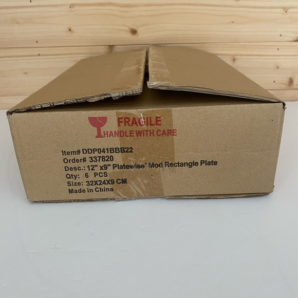 Front Of The House Platewise Rectangular Mod Plate 12” x 9” Bamboo Case of 6 - Picture 4 of 11